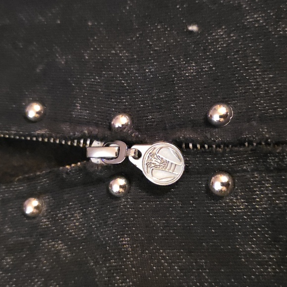 Broken Promises Adorned Washed Black Zip Up Hoodie Size Large - Picture 10 of 12